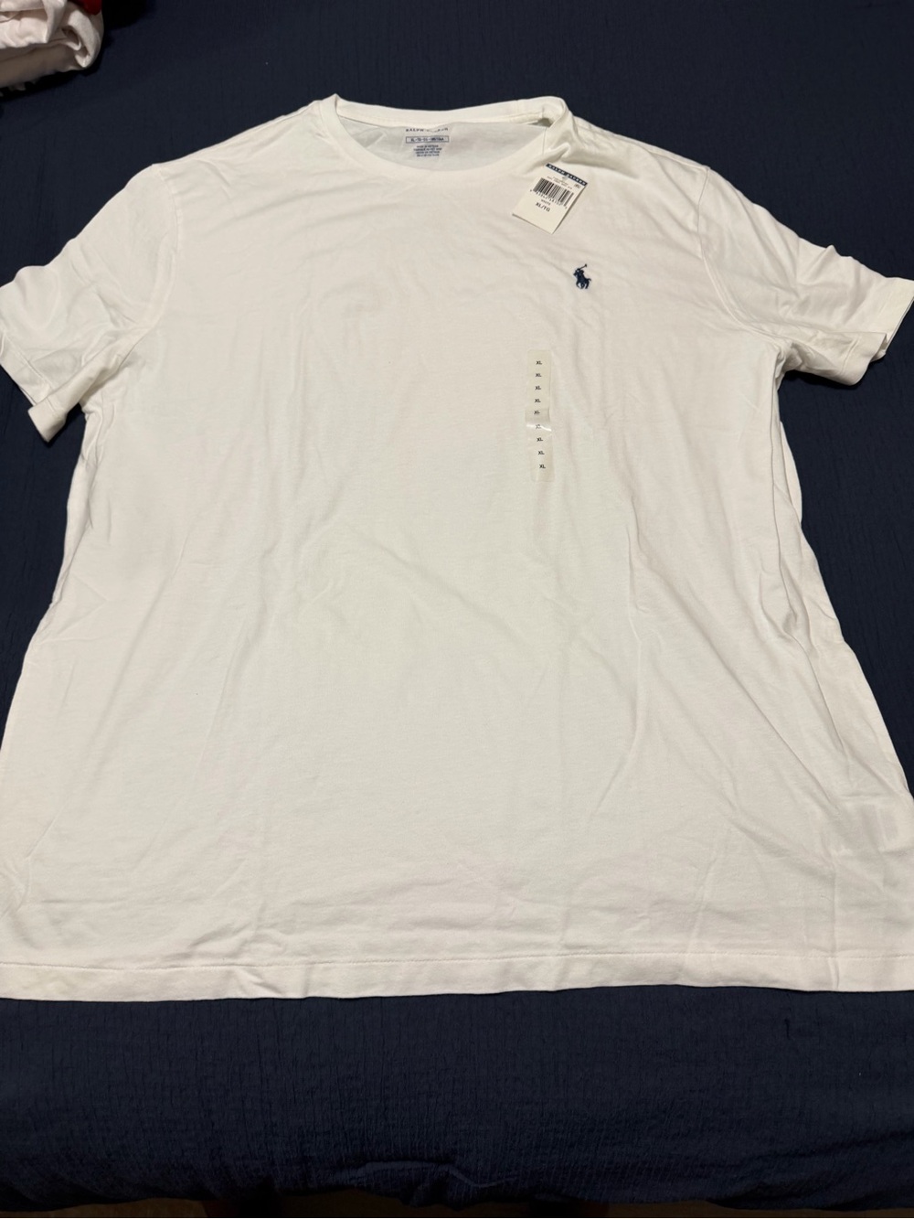 Polo by Ralph Lauren White Short Sleeve Crew Tee with Navy Pony